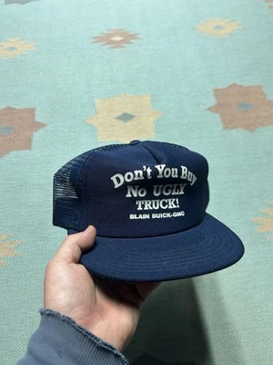 Sombrero de camionero vintage años 80 gorra de malla don’t you buy no feo camión Buick GMC divertido EE. UU. Foto 1 de 4