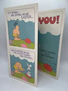 Vintage Ziggy Comic Strip Frohe Ostern Karte American Greetings gebraucht Oversized - Bild 1 von 7