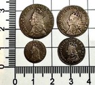 X473:  Charles II Undated Full Silver Maundy Set : 1d, 2d, 3d, 4d : S.R.3391