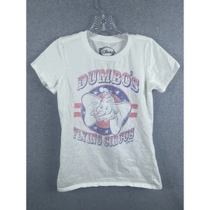 Disney Dumbo Shirt Girls M White Short Sleeve Retro Classic Cartoon Tee - Picture 1 of 8