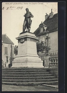 CPA Nolay /Côte-d´Or, Statue de Lazare Carnot - Picture 1 of 2