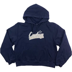 Dallas Cowboys NFL Navy Blue Glitter Logo Hoodie Sweatshirt Women’s Size L - Picture 1 of 9