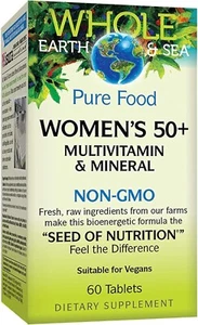 Whole Earth & Sea Women's 50+ Multivitamin 60 Tablets by Natural Factors - Picture 1 of 2