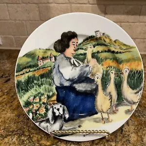 Piatto insalata Williams Sonoma PERIGORD di Guy Buffet Donna con oche da collezione 8" - Foto 1 di 5