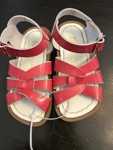 New Salt Water Pink Patent Leather Sweetheart Sandals Sz 7 - Picture 1 of 3