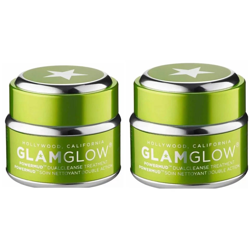 GLAMGLOW POWERMUD Dualcleanse TREATMENT 2x 15g/.5oz = 1oz New Sealed - Image 1 of 1