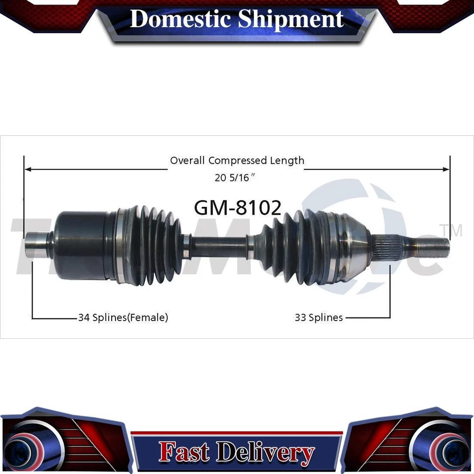 Junta del eje de transmisión del eje CV delantero izquierdo TrakMotive para Chevrolet Lumina APV 1995 Foto 1 de 1