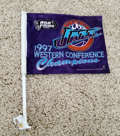 Vintage 1997 NBA Finals Utah Jazz Car Flag Cover