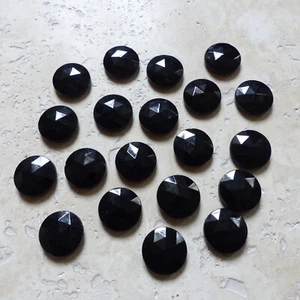20 GROSSE ANTIKE JET CABOCHONS aus PARIS BLACK GLASS rund 23 mm (18 Positionen verfügbar) - Bild 1 von 7