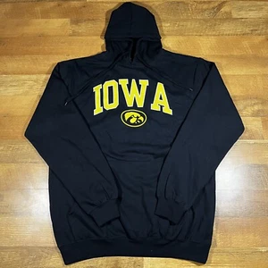 NCAA Men's Iowa University Hawkeyes Black Pullover Hoodie Sweatshirt Size XLT - Picture 1 of 5