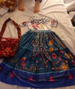Encanto Madrigal Dress Girls Mirabel Cosplay Kids Halloween Princess Costume - Picture 1 of 6