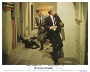 The Karate Killers original lobby card Robert Vaughn David McCallum running