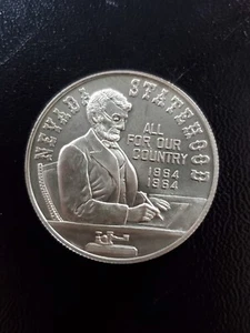 1964 silver medal,heraldic Nevada statehood - Picture 1 of 2
