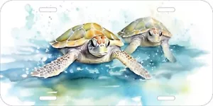TURTLE TURTLES DESIGN YOUR OWN ASSORTED UV PRINTED METAL LICENSE PLATE D - Foto 1 di 3