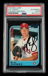 R.A. Dickey Signed 1997 Bowman #81 - (PSA Encapsulated) - Rookie Card - Imagen 1 de 2