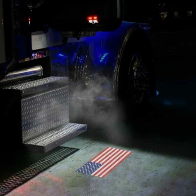 TRUX TLED-PL11D Kenworth/Peterbilt USA Flag Projector LED DRIVER'S Door Light - Image 1 of 4