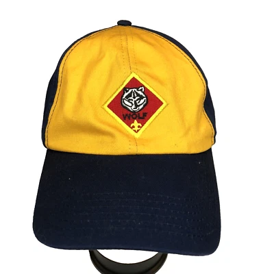 Youth Cub Scout Wolf Baseball Cap Hat Size M/L with Wolf Emblem on Front GUC - Image 1 of 4