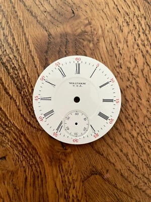 16 size Waltham original us pocket watch enamel dial (A19) - Изображение 1 из 2
