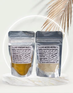 BUY 2 GET 1 Free Microworm Vinegar Eels Combo Live Fish Fry Food Easy to Grow - Picture 1 of 5
