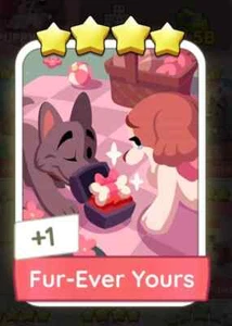 Fur-Ever Yours Monopoly_Go_4 Stars Sticker ⭐⭐⭐⭐ - FAST DELIVERY - Picture 1 of 1