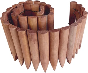 Garden 3.5 Ft Wooden Short Fence Outdoor Landscape Edging Flexible Decorative Bo - Picture 1 of 12