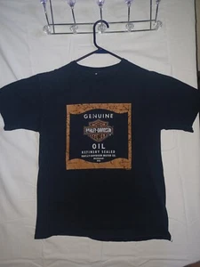 Vintage Harley-Daivdson Shirt Youth Small Black Short Sleeve Boy's - Picture 1 of 8