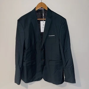 NWT SUIT JACKET BLAZER SPORT COAT Dark Green Solid 42R Two Button - Picture 1 of 5