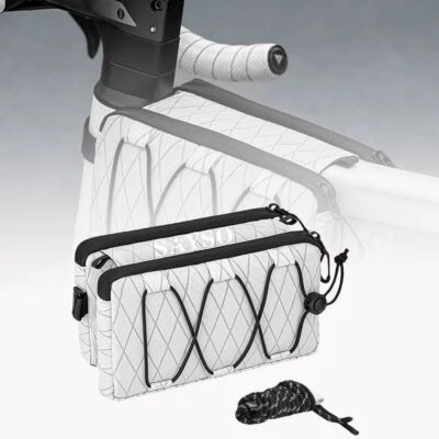 Bolsa de bicicleta blanca bolsa de tubo superior alforjas de ciclismo bolsa grande Foto 1 de 4