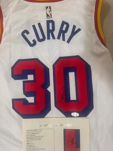 Golden State Warriors STEPHEN CURRY Signed 2024-25 HWC Nike Swingman Jersey JSA - Picture 1 of 9