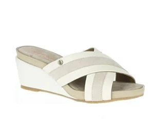 Hush Puppies Women's Envoi Cassale Wedge Sandal, Birch Leather/Suede, Size 12 - Picture 1 of 9