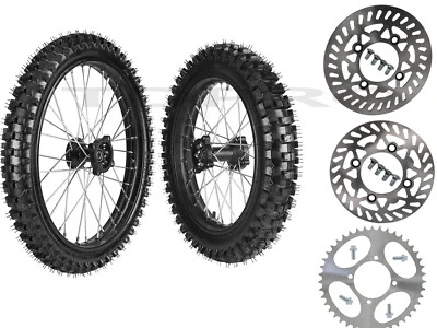 15mm 16" 19" Wheels Front 70/100-19 Rear 90/100-16 Tire on Rim For Dirt Pit Bike - Image 1 of 4