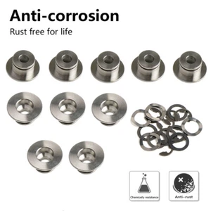 Titanium Brake Disc Bobbins Circlip For Kawasaki Ninja 400 500 1000 ZX- 6R 10R - Picture 1 of 6
