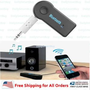 Wireless Bluetooth 3.5mm AUX Audio Stereo Music Stereo Car Receiver Adapter - Picture 1 of 6