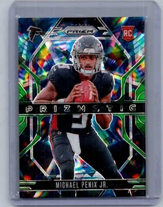 2024 Prizm Michael Penix Jr. Rookie Prismatic Cracked ICEPrizm Falcons RC No. 10 - Picture 1 of 2