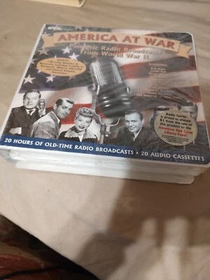 America At War Radio Broadcasts from World War II 20 Cassette Tapes New Sealed - Image 1 of 2