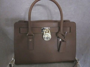 Borsa a mano Michael Kors 30S2GHMS3L Hamilton EW borsa a mano in pelle nuova con etichette - Foto 1 di 5