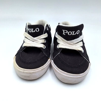 Zapato Humberto Polo Ralph Lauren Blanco y Negro Niño 6 1/2 con Logo Foto 1 de 4