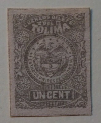 Colombia, Dept of Tolima, 1884, sc#23, Mint, VLH, NG - Image 1 of 2