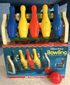 Fisher Price 1973 VINTAGE Bowling Game Set In Original Box Preschool FAST SHIP - Picture 1 of 8