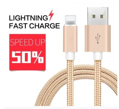 1meter fast charging USB cable for iPhone 6/6p/7/7p/8/8p/x/XR/XS NIB PINK x3 - Image 1 of 4