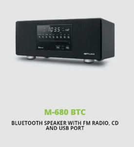 Muse M-680 BTC Stereo Bluetooth Speaker FM Radio MP3 USB AUX CD No Remote - Picture 1 of 9