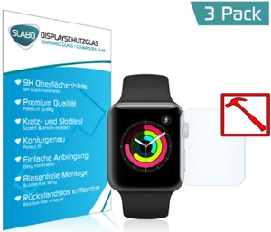 3 x folia pancerna Slabo PREMIUM do Apple Watch Series 3 (42mm) PRZEZROCZYSTA - 9H - Zdjęcie 1 z 6