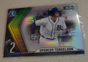 Spencer Torkelson 2022 Bowman Chrome Top 100 #BTP-2 Refractor - Tigers - Picture 1 of 2