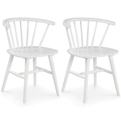 Grannen Modern 18" Spindle Back Dining Chair, 2 Count, White - Image 1 of 4