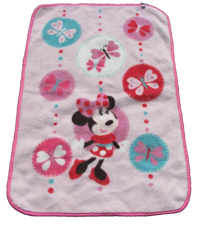 MANTA KIDSLINE MINNIE MOUSE LUJO PELUCHE BEBÉ NIÑA DISNEY ROSA MARIPOSA Foto 1 de 1