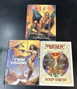 The Art Of Boris Vallejo LOT Dreams Mirage Twin Visions Hardcover Book Fantasy - Picture 1 of 9