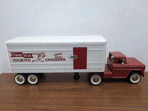 Vintage Structo Toys Semi Truck & Trailer Flavor Just Cookies Crackers - Picture 1 of 7