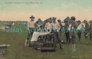 Manassas Virginia VA - RATIONEN ZEICHNEN IM LAGER - Postkarte Chow Militär - Bild 1 von 2