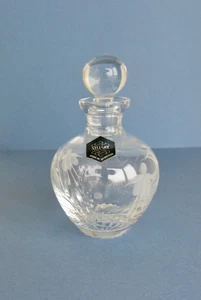 Stuart Crystal Cut Glas Vintage Parfum Flakon, Cascade Fuchsia Design - Neu - Bild 1 von 4