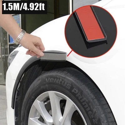 Universal Fender Flare Car Wheel Eyebrow Protector Lip Wheel-arch Protector Trim - Image 1 of 4